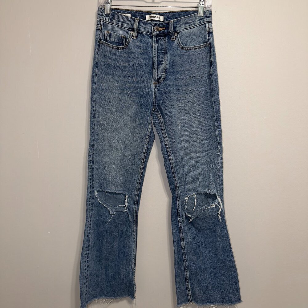 Vigoss Royce Straight Leg Denim Women's Size 26 Distressed Medium Wash - Picture 2 of 8
